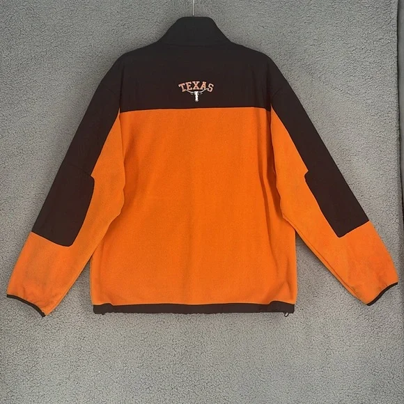 Texas Longhorns Orange & Black nylon & fleece zip up long sleeve jacket men’s XL - Picture 12 of 15
